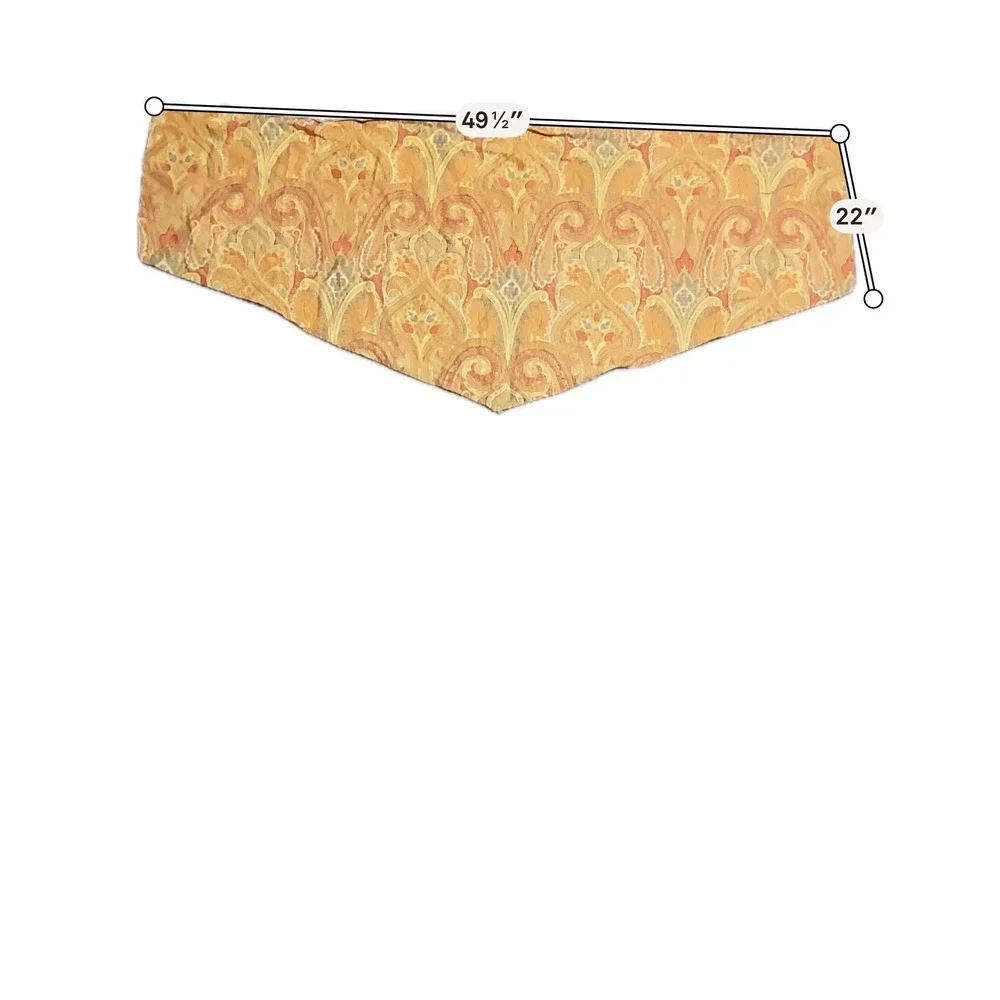 X2 Waverly Home Classics Cotton Paisley Window Valance Paddock Shawl 49x22